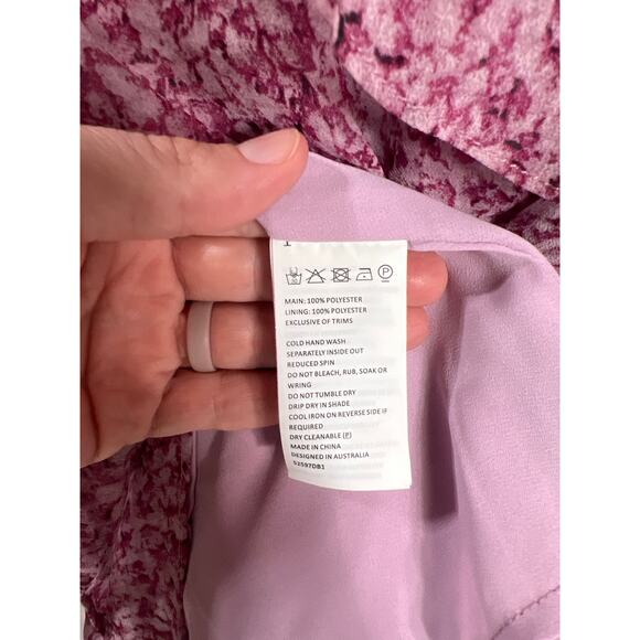 Bardot Dress Pink Long Sleeve Wrap 8 M Occasion Wedding Guest Evening - Picture 7 of 10